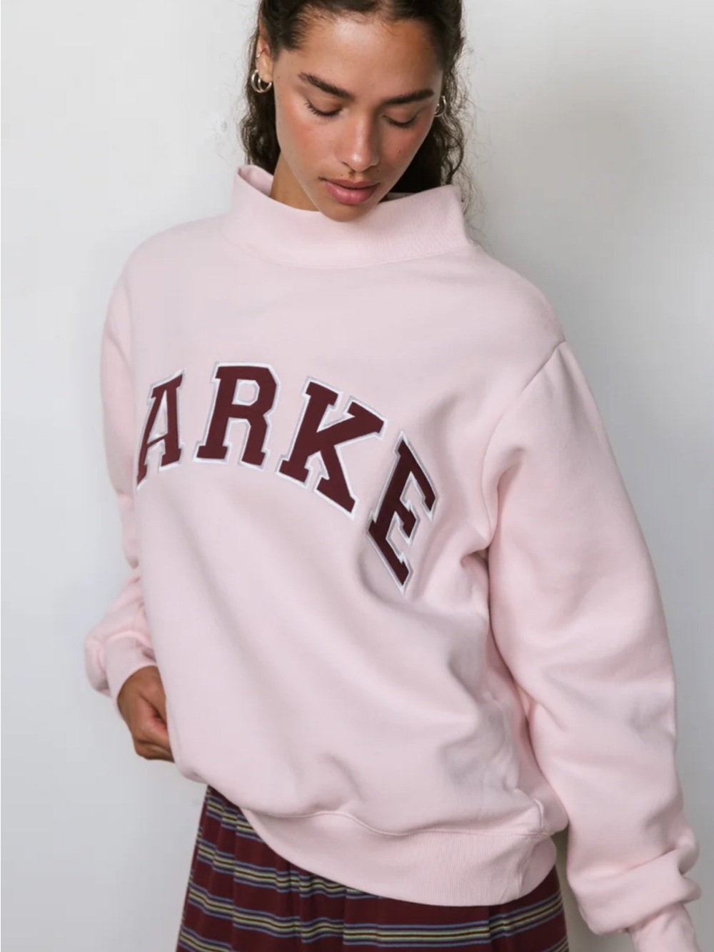 Parke Rosewood FALL 2026 Funnel-Neck Varsity Logo Sweatshirt